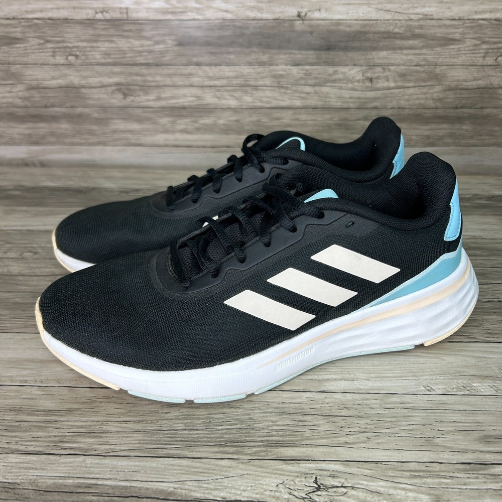 Adidas Womens Size 7.5‎ Start Your Run Black Running Sneakers Shoes Light Motion